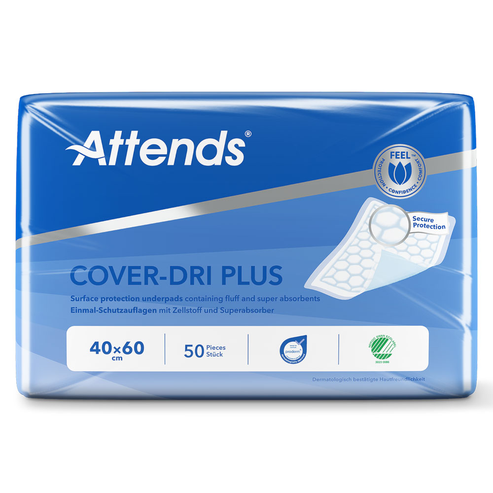 ATTENDS Cover-Dri Plus - Bettschutzeinlagen 40 x 60cm (50 Stück) ATTENDS Cover-Dri Plus - Bettschutzeinlagen 40 x 60cm (50 Stück)