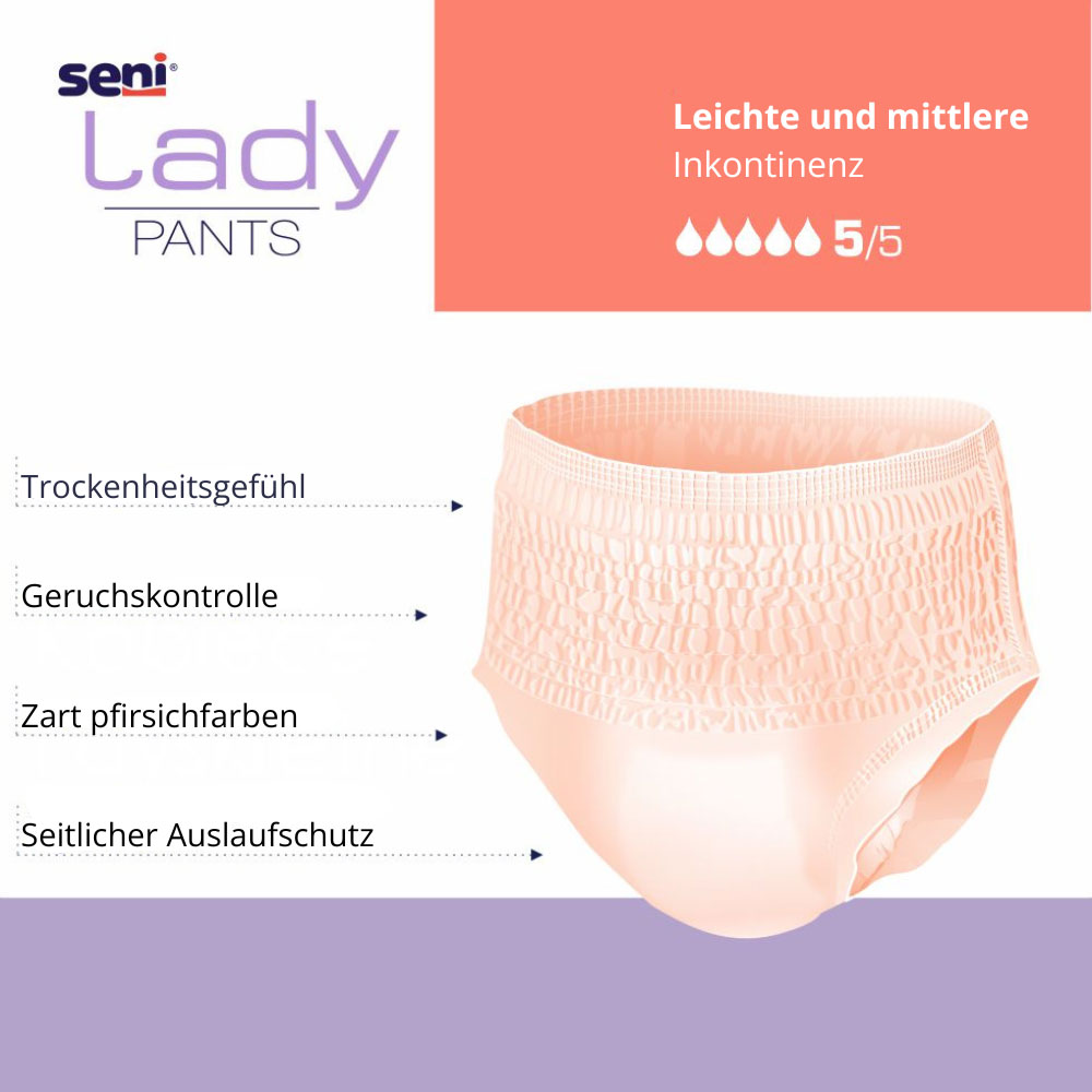 SENI Lady Pants - Einwegslip für Frauen - Large (L) - 10 St. Packung