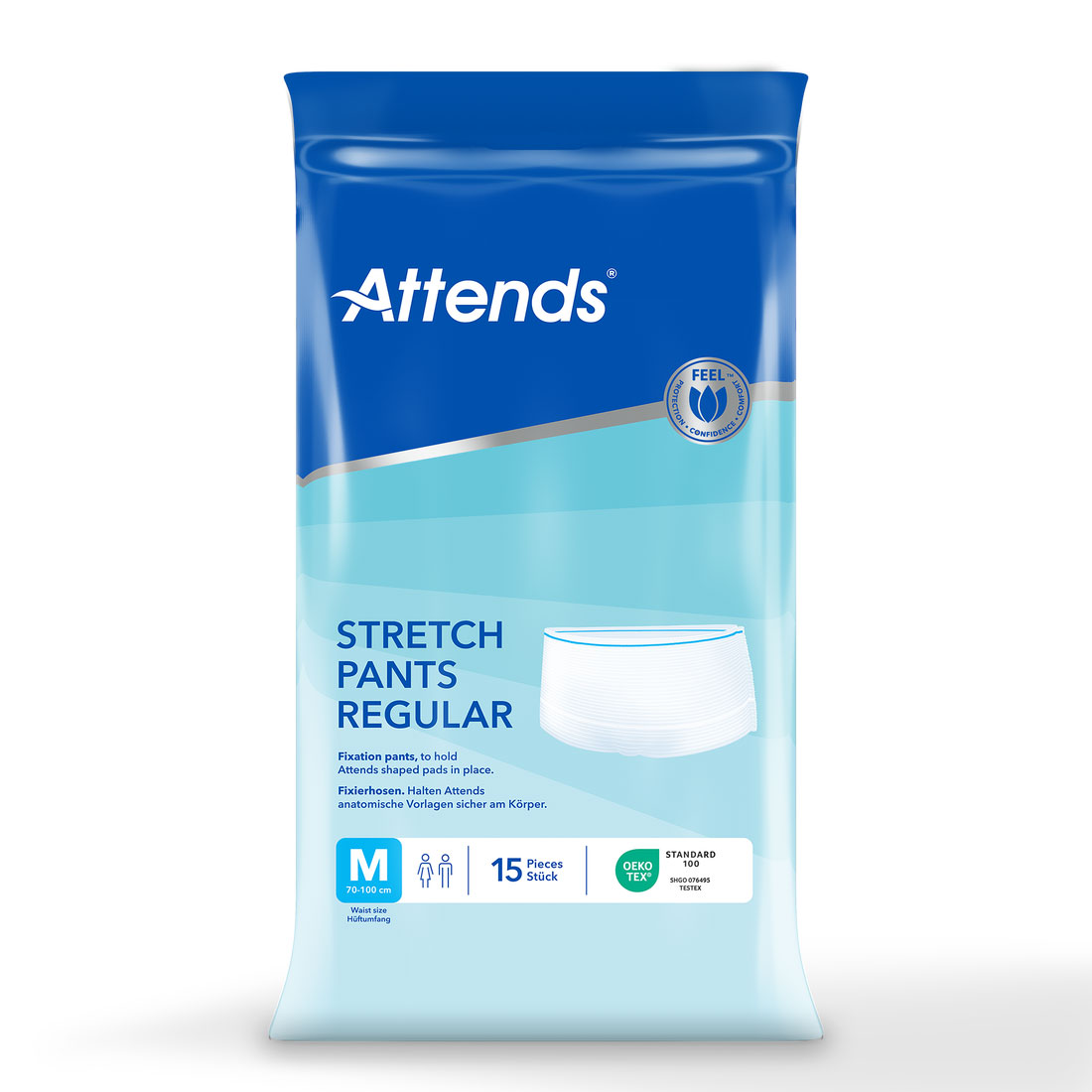 ATTENDS Stretch Pants REGULAR - Netzhosen - 15er Pack - M