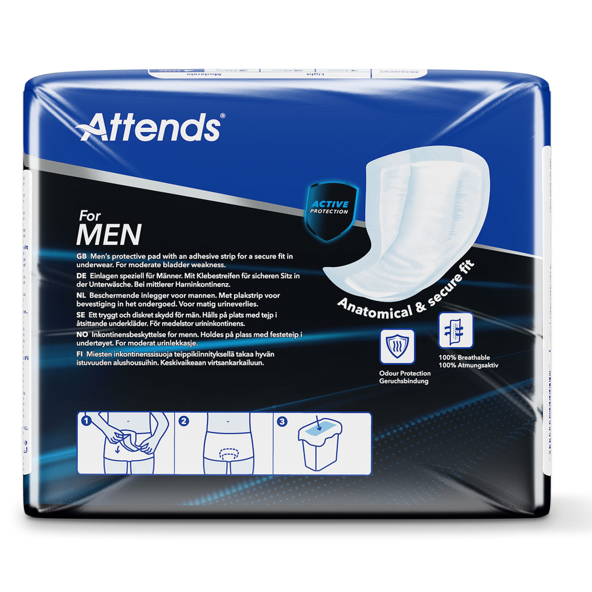 ATTENDS for Men 4, Slipeinlagen für Männer - 12x14 (168) St. Karton