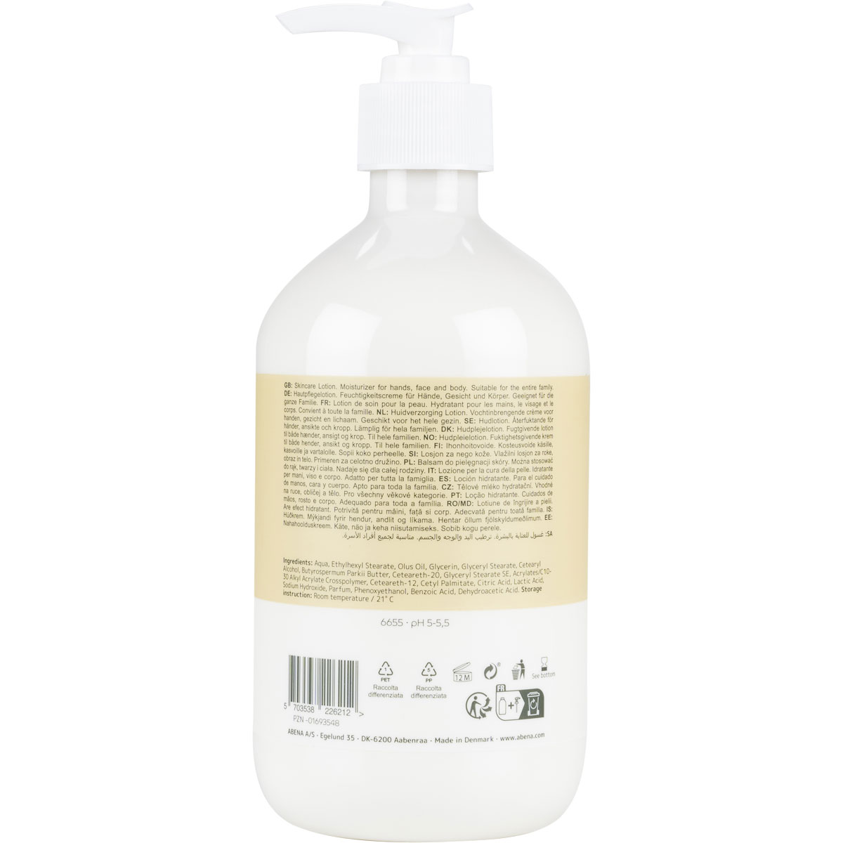 ABENA Hautpflegelotion - leicht parfümiert, 500ml Spender