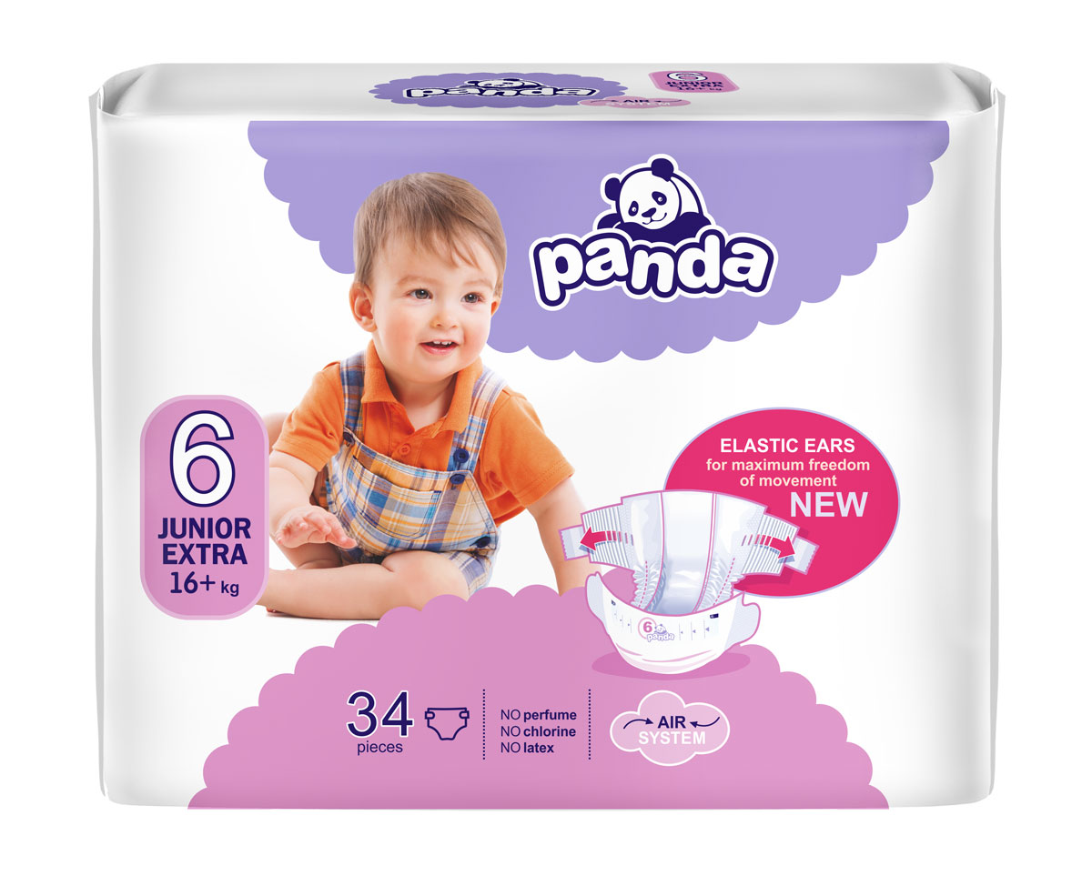 Panda Kinderwindeln Gr. 6 Junior Extra 16+ kg - 34 Stück Pack
