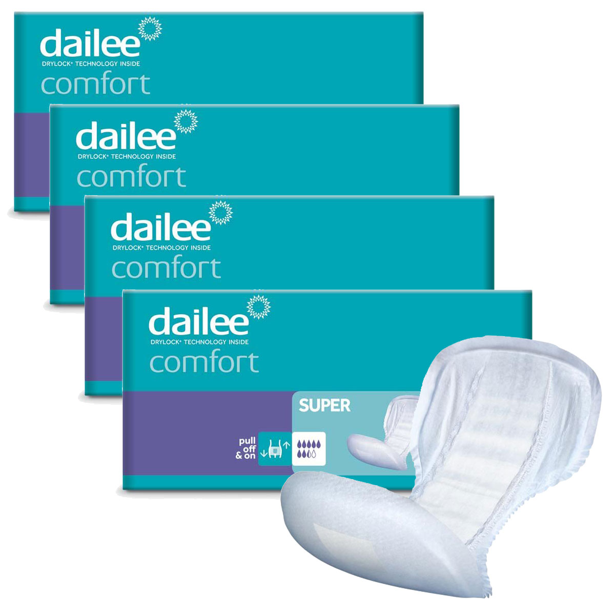 Dailee Comfort SUPER - Inkontinenzvorlagen | 4x28 St. Karton