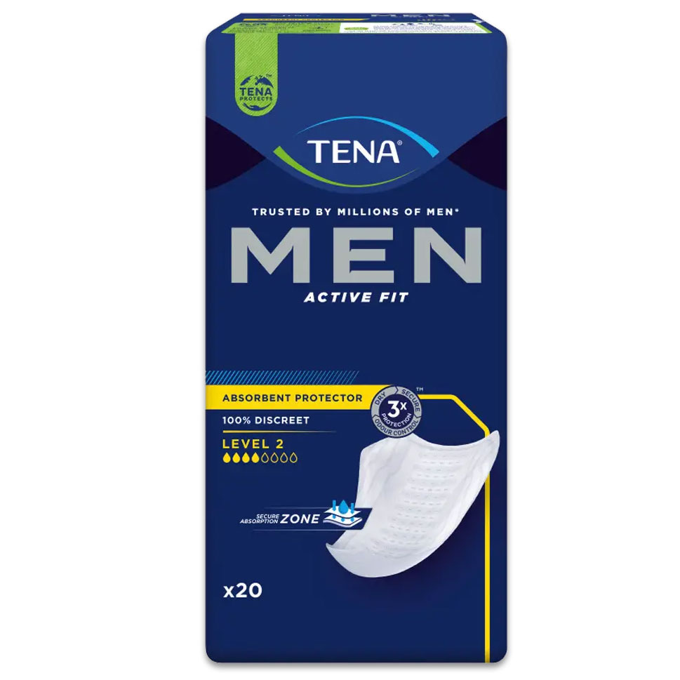 TENA Men Active Fit Level 2 - Herreneinlagen - (20 Stück Packung)