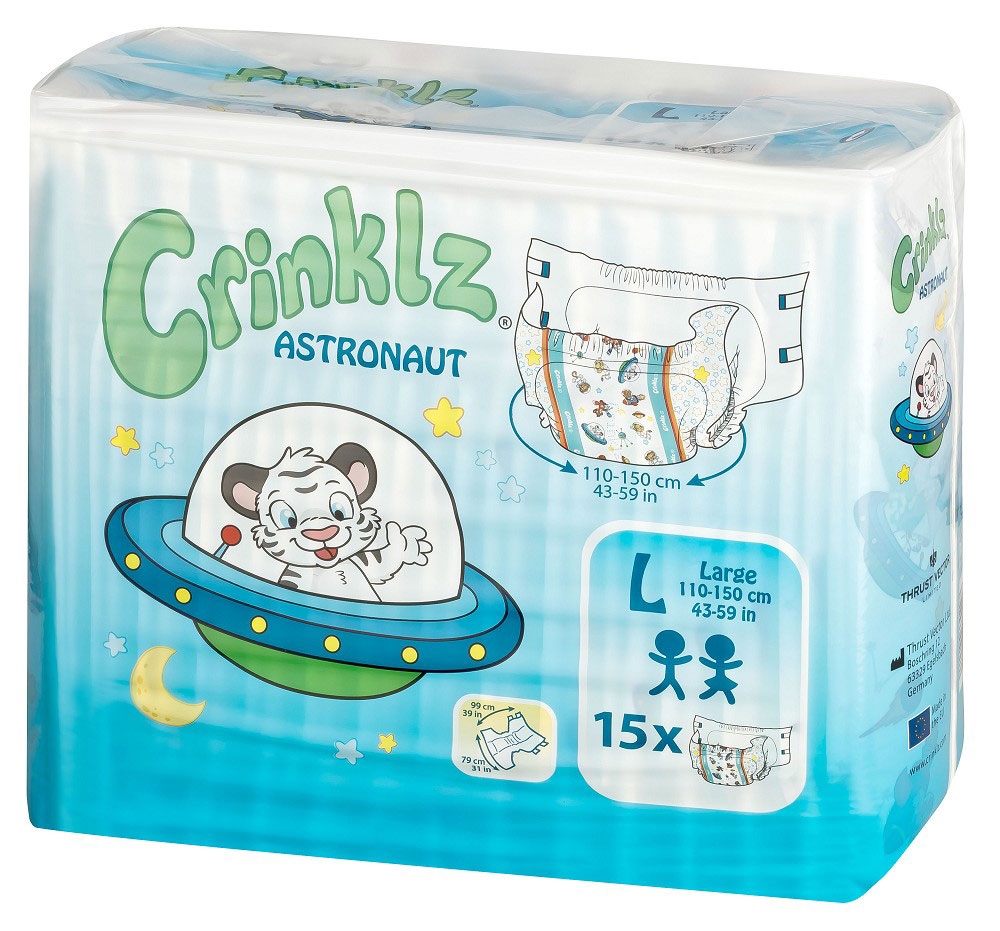 Crinklz "Astronaut" Windeln - Large - Packung