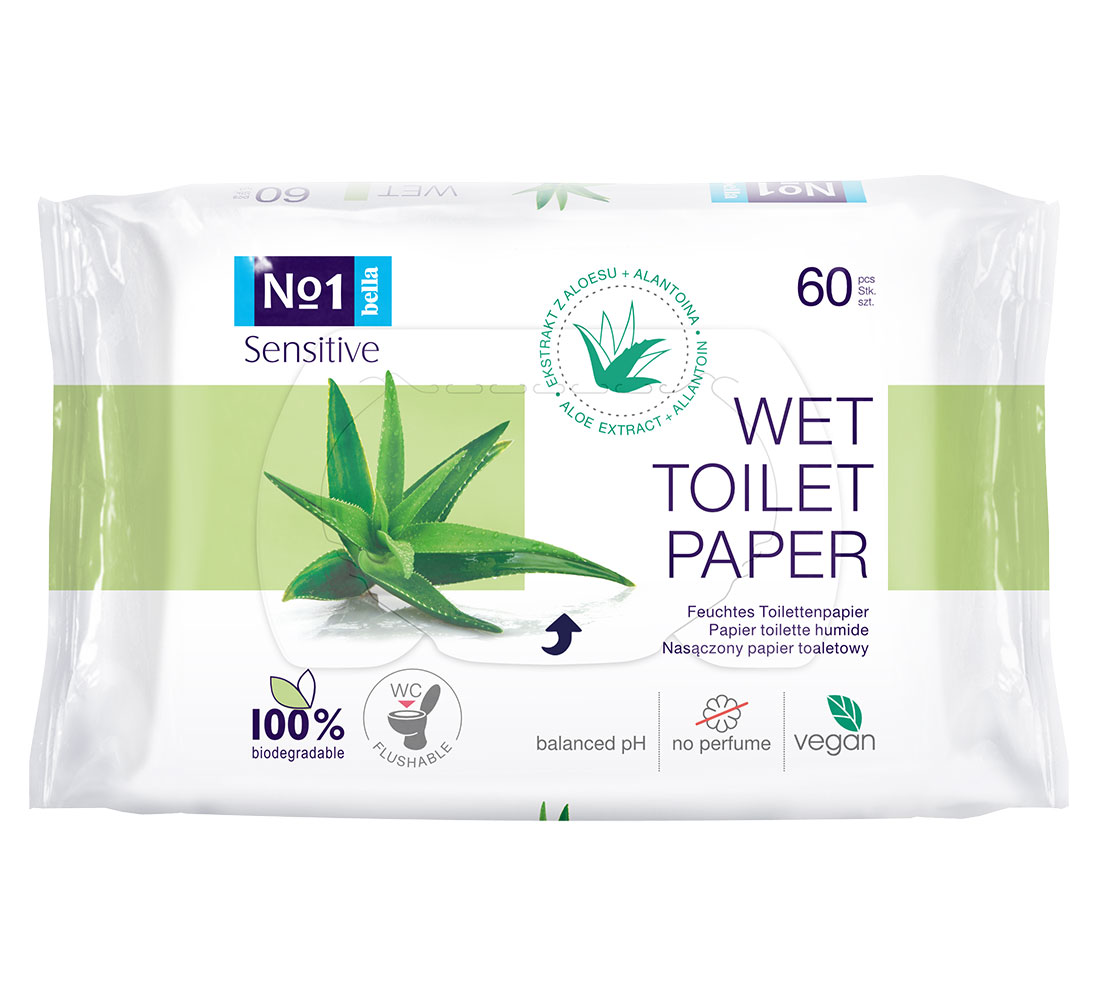 Bella No.1 - feuchtes Toilettenpapier Sensitiv - 60 Tücher