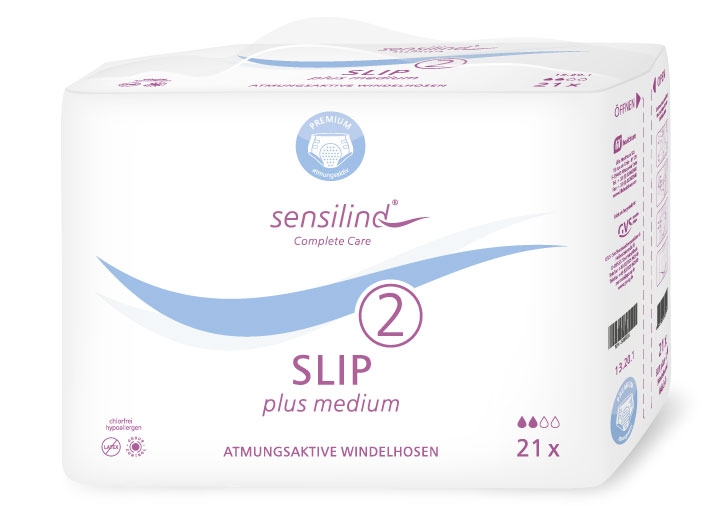 Sensilind SLIP - PLUS Medium (M) - Inkontinenzwindeln - 6x21 Stück 