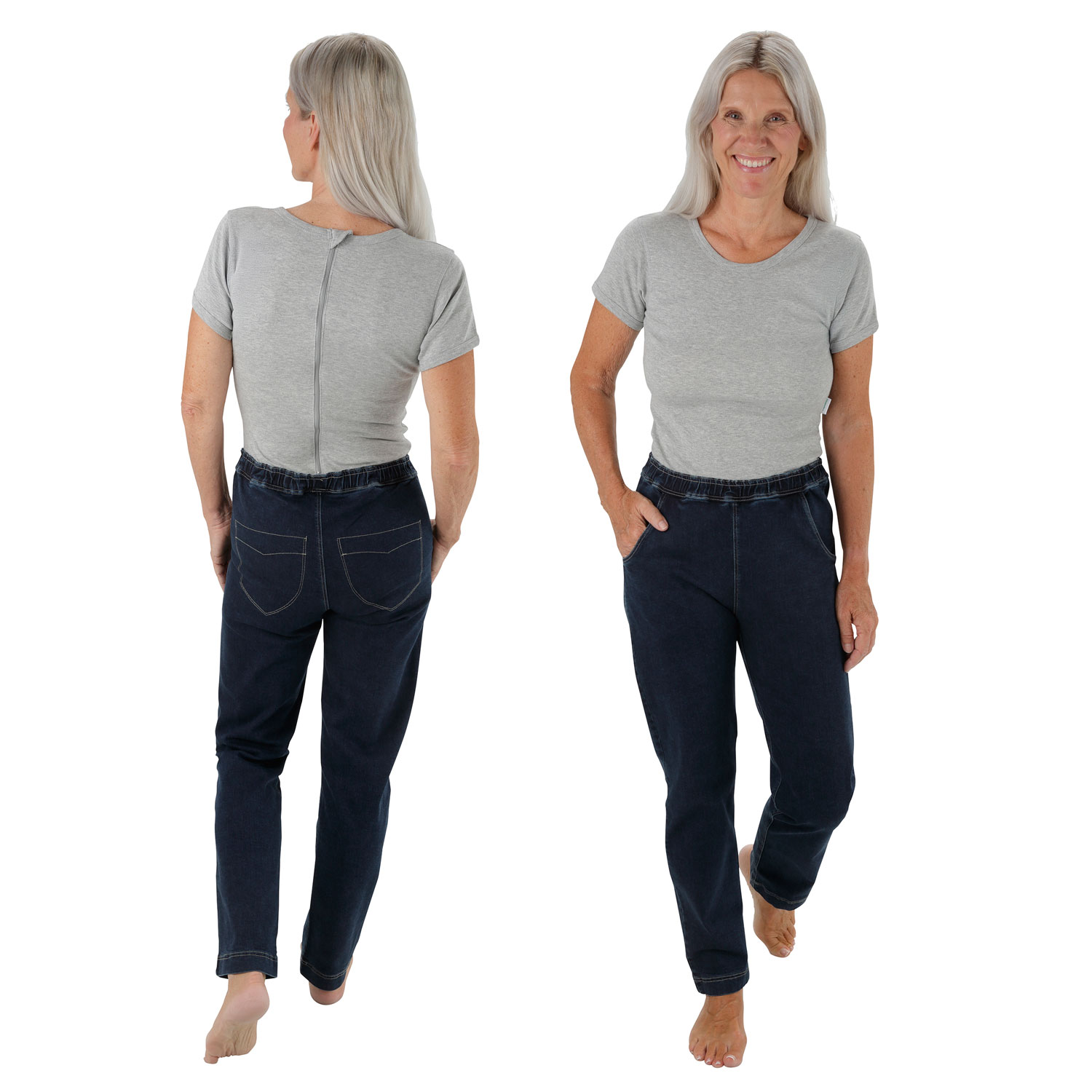 Suprima CareActive Pflegeoverall Jeans - mit Rückenreißverschluss - 4510