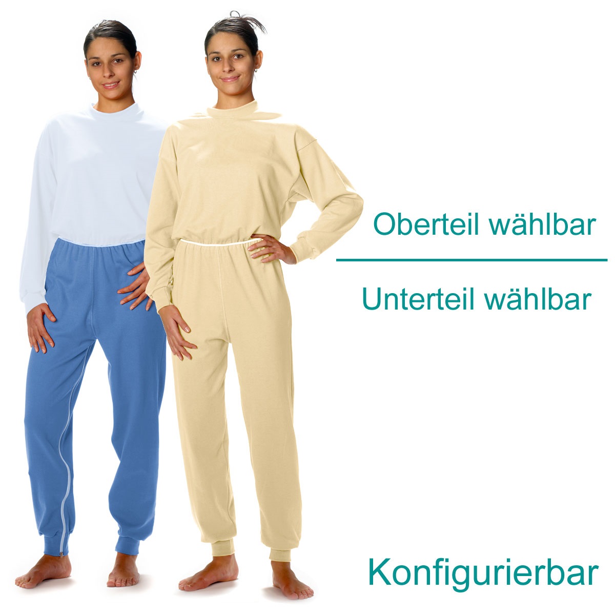 CAREWEAR Pflegeoverall - 2 teilig - konfigurierbar - Farben & Ausführung