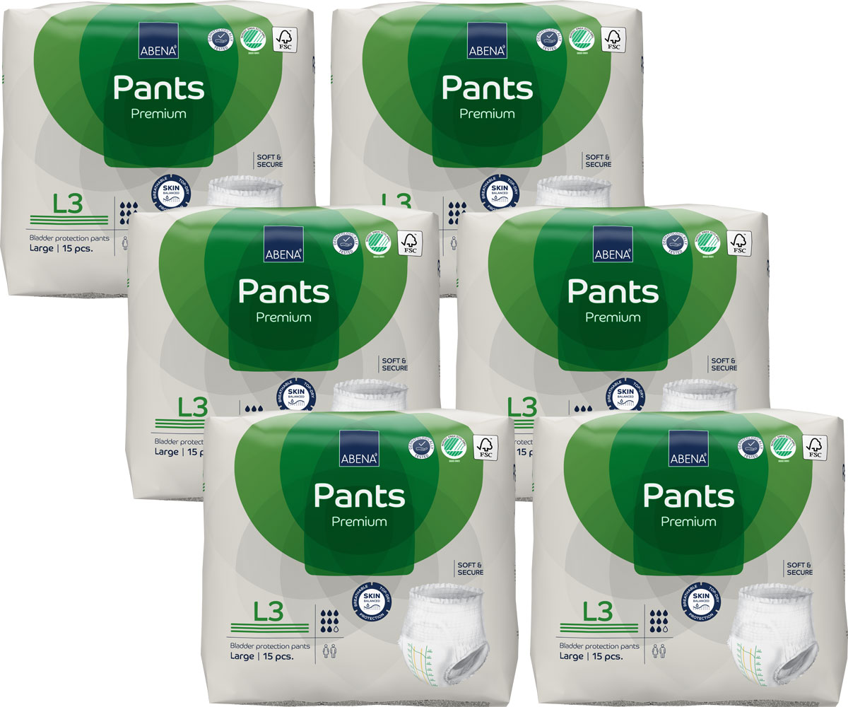 ABENA Pants Premium Large (L3) Saugstärke 3 - 6x15 (90 Stück)