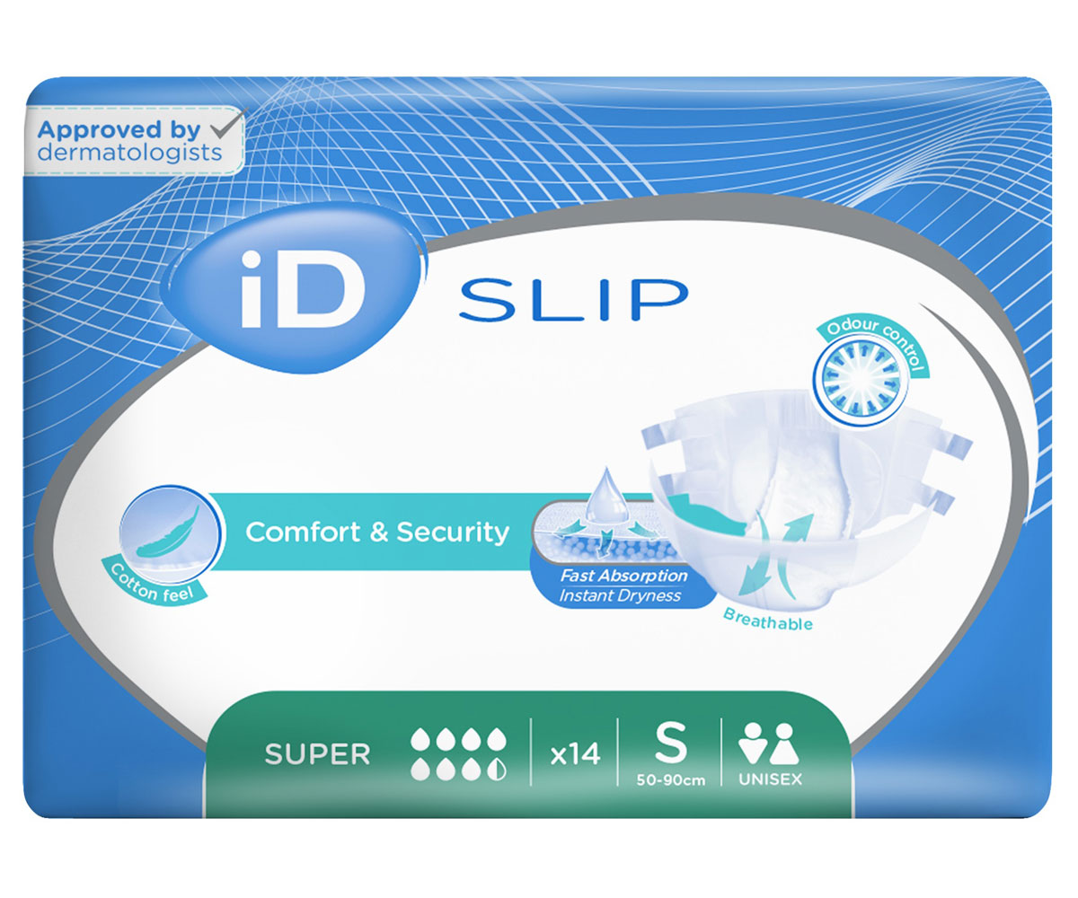 iD Slip SUPER - Inkontinenzwindeln - Gr. Small (S) - 14 St. Packung