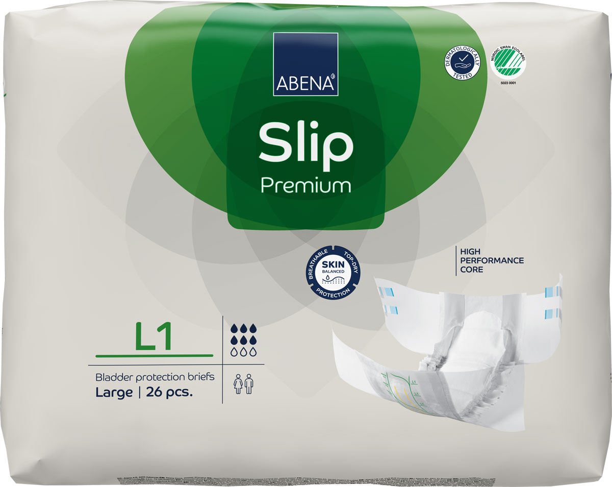ABENA Slip Premium Gr. L1 - atmungsaktive Windeln  (26 St. Einzelpack)