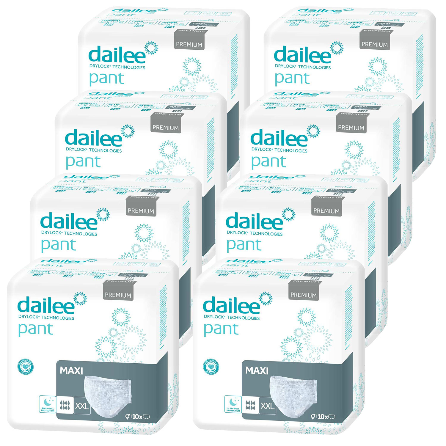 Dailee Pant Premium Maxi - XX-Large (XXL) - 8x10 (80) St. Karton