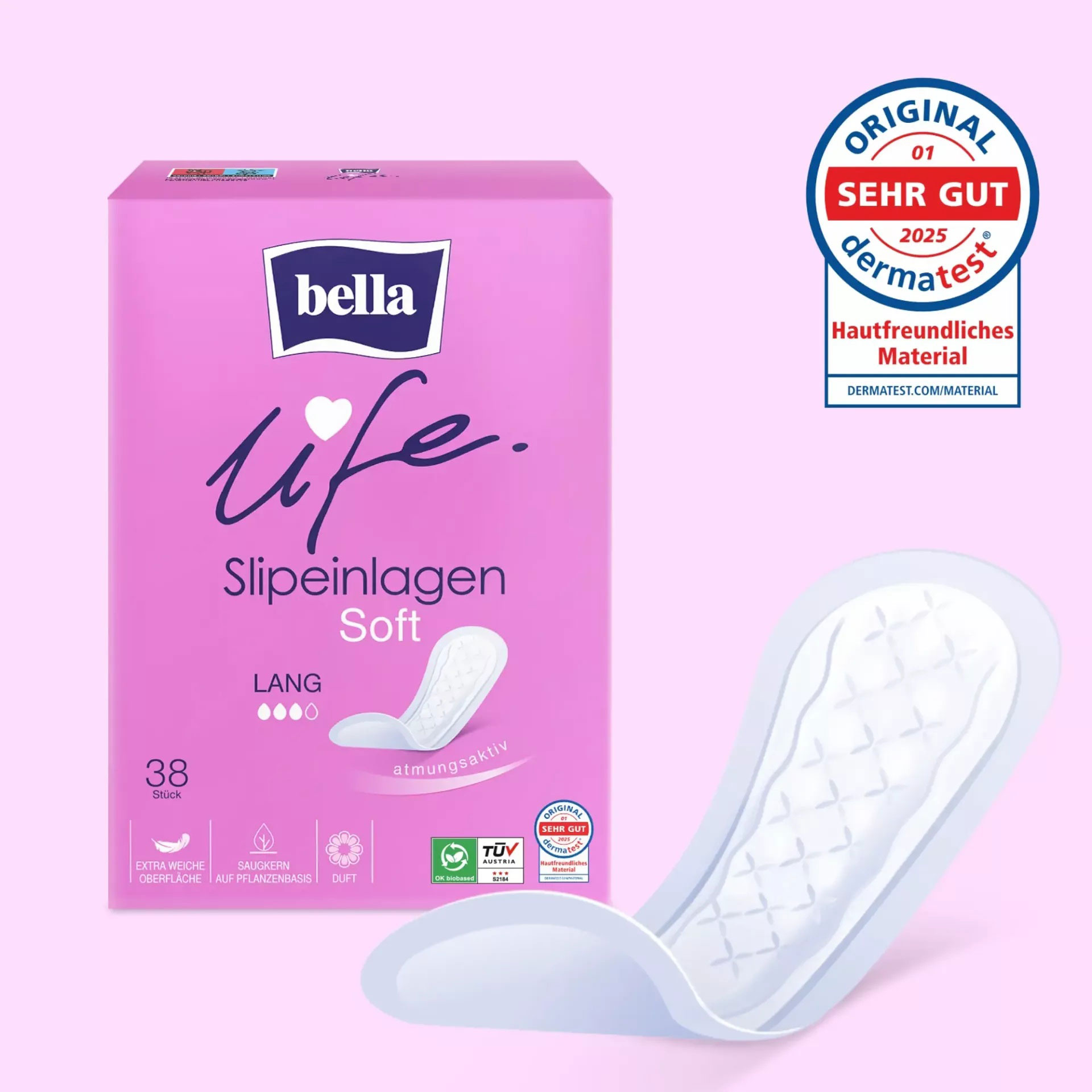 Bella Slipeinlagen Soft LANG mit Frischeduft - 38 St. Pack Bella Slipeinlagen Soft LANG mit Frischeduft - 38 St. Pack