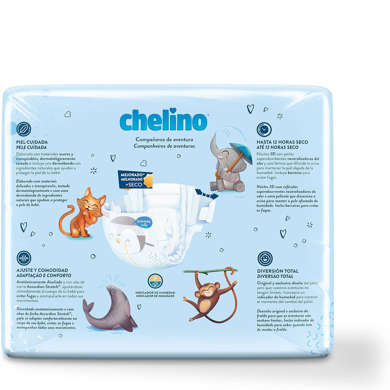 Chelino, Talla 5, Pack de 6x30 (180 pañales) : : Bebé