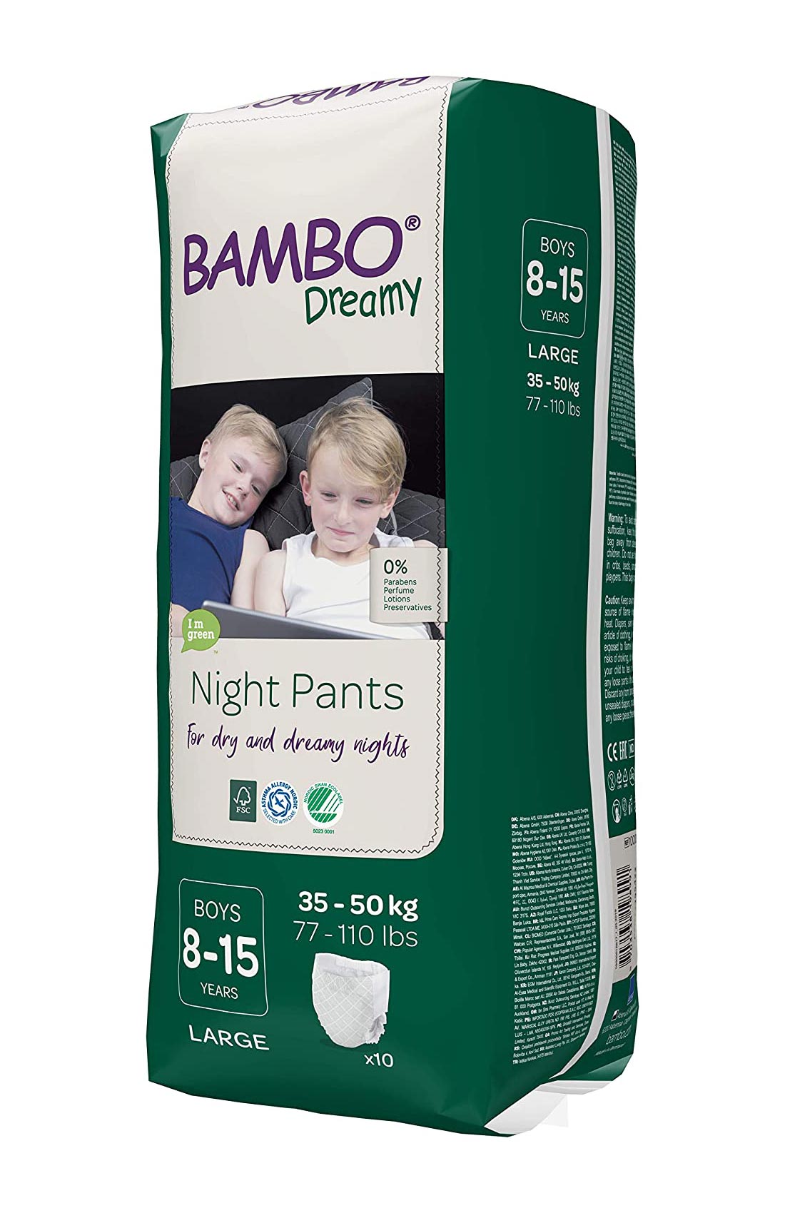 Bambo Dreamy - Night Pants Junge / Boy - 8 bis 15 Jahre (35-50 kg) - 10 St. Pack