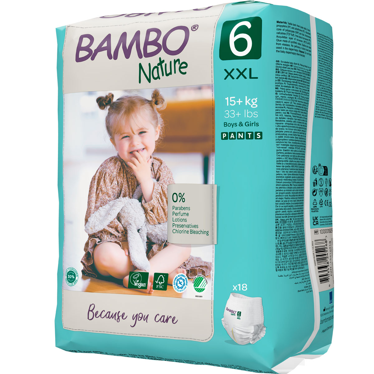 Bambo NATURE - Training Pants Gr. 6 JUNIOR EXTRA [XXL] - (5x18 Stück) Jumbopack