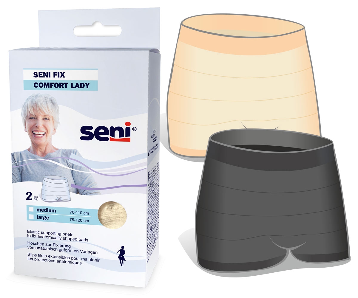 SENI FIX Comfort LADY - Fixierhosen - 2 Stück Pack - Nude - Medium (M)
