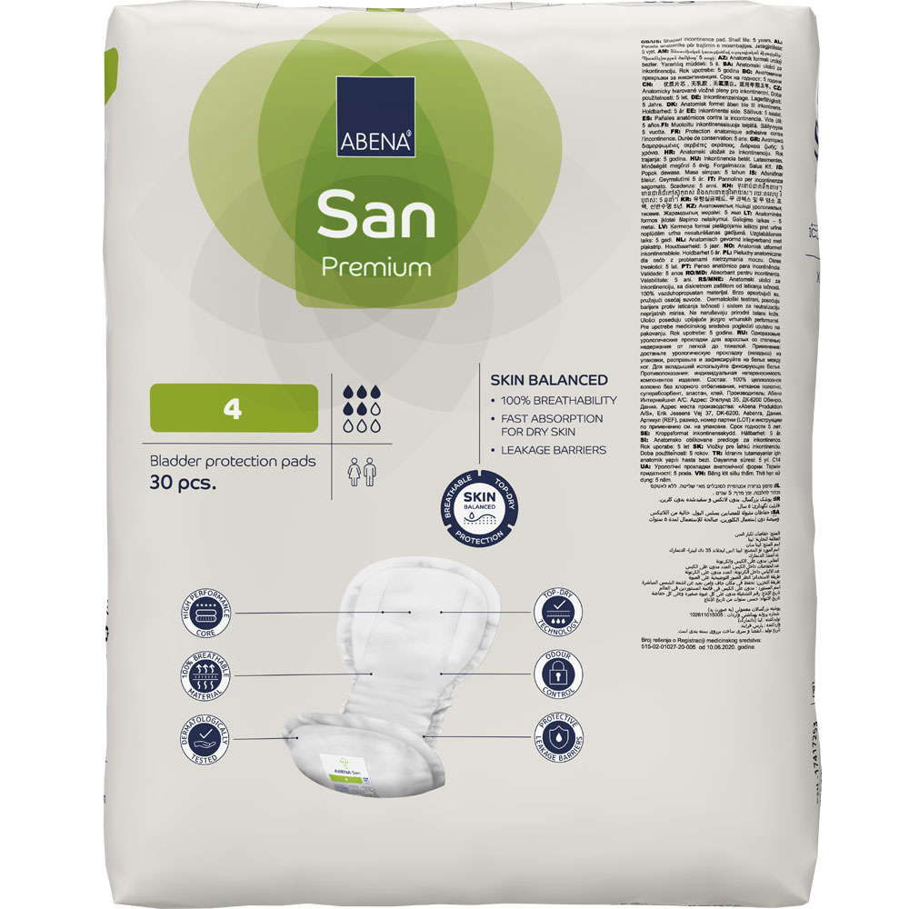 Abri San NR 4 Inkontinenzvorlagen Einzeln