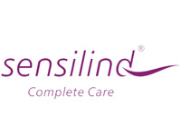 SENSILIND-Logo in lila und weiß, mit dem Schriftzug -Complete Care- darunter. Der Hintergrund ist neutral gehalten, wodurch das Logo hervortritt.