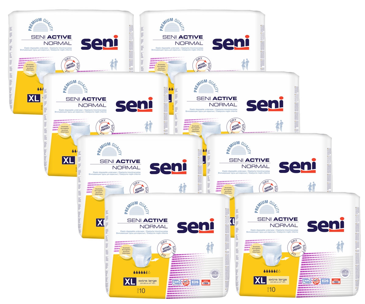 SENI Active NORMAL Inkontinenzslip EXTRA LARGE (8x10) 80 Stück