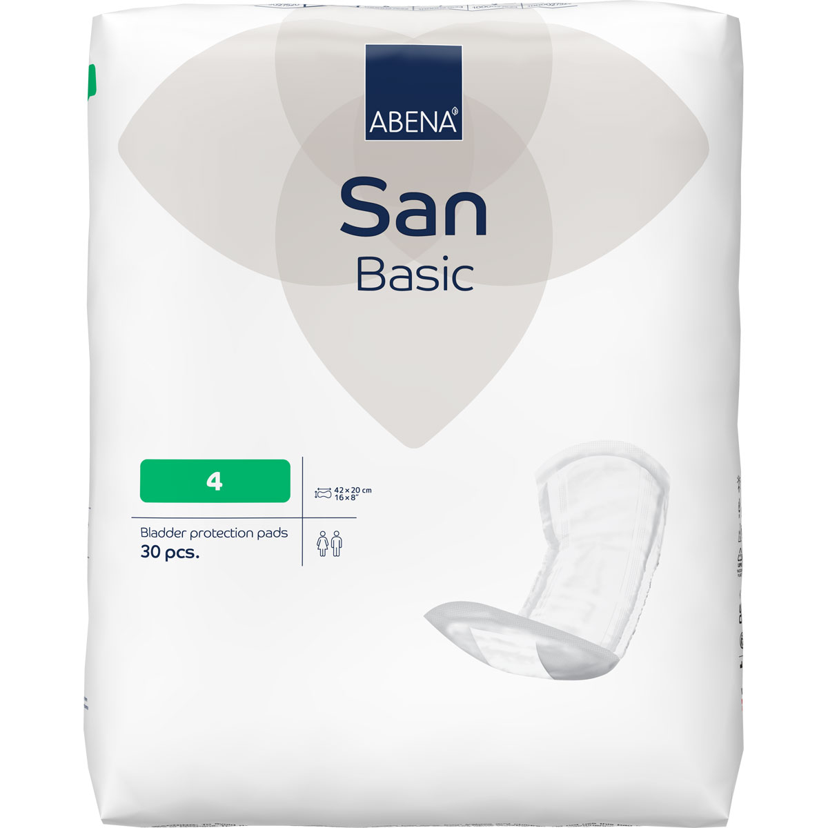 ABENA San Basic 4 - Inkontinenz-Einlagen - Saugkraft: 740ml ABENA San Basic 4 - Inkontinenz-Einlagen - Saugkraft: 740ml - 30 Stück Pack