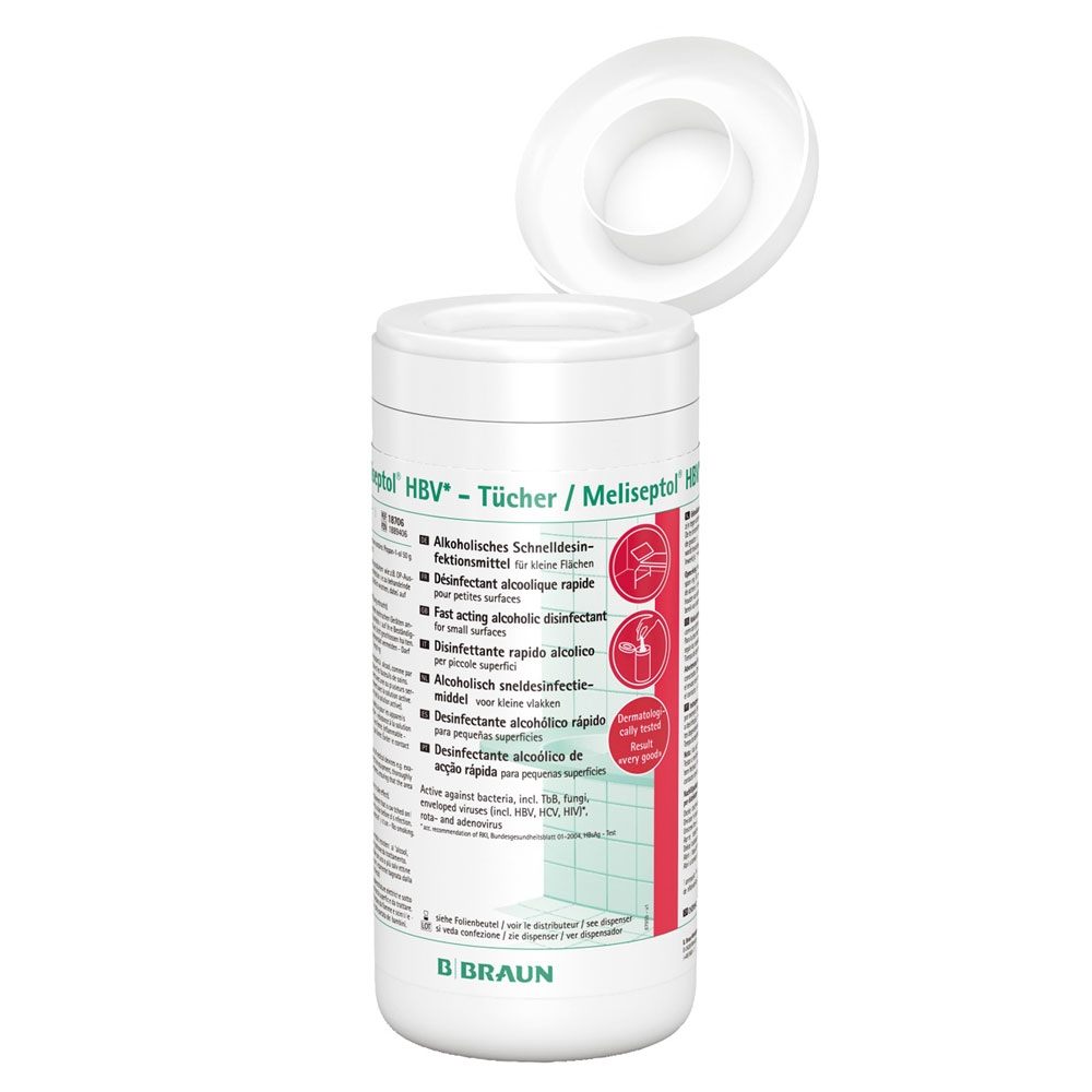 B.BRAUN MELISEPTOL HBV Desinfektionstücher BOX