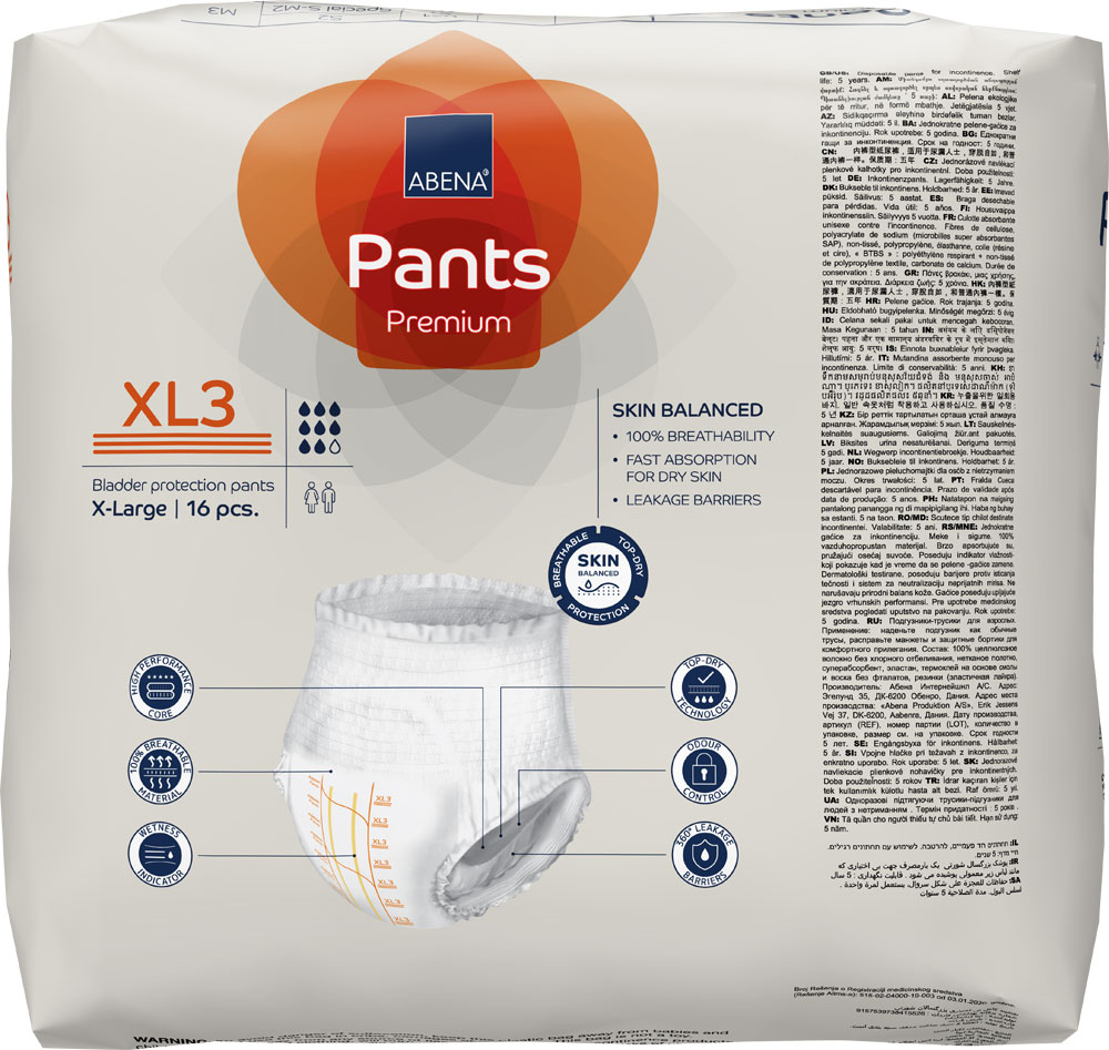 ABENA Pants Premium X-Large (XL3) Saugstärke 3 - 6x16 (96 Stück)