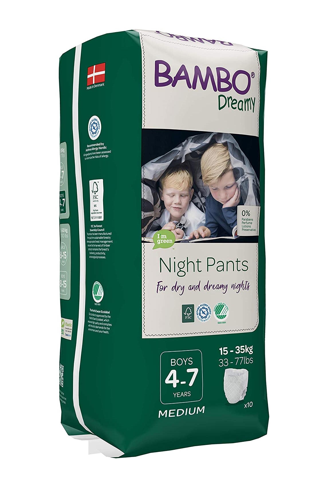 Bambo Dreamy - Night Pants Junge / Boy - 4 bis 7 Jahre (15-35 kg) - 10 St. Pack