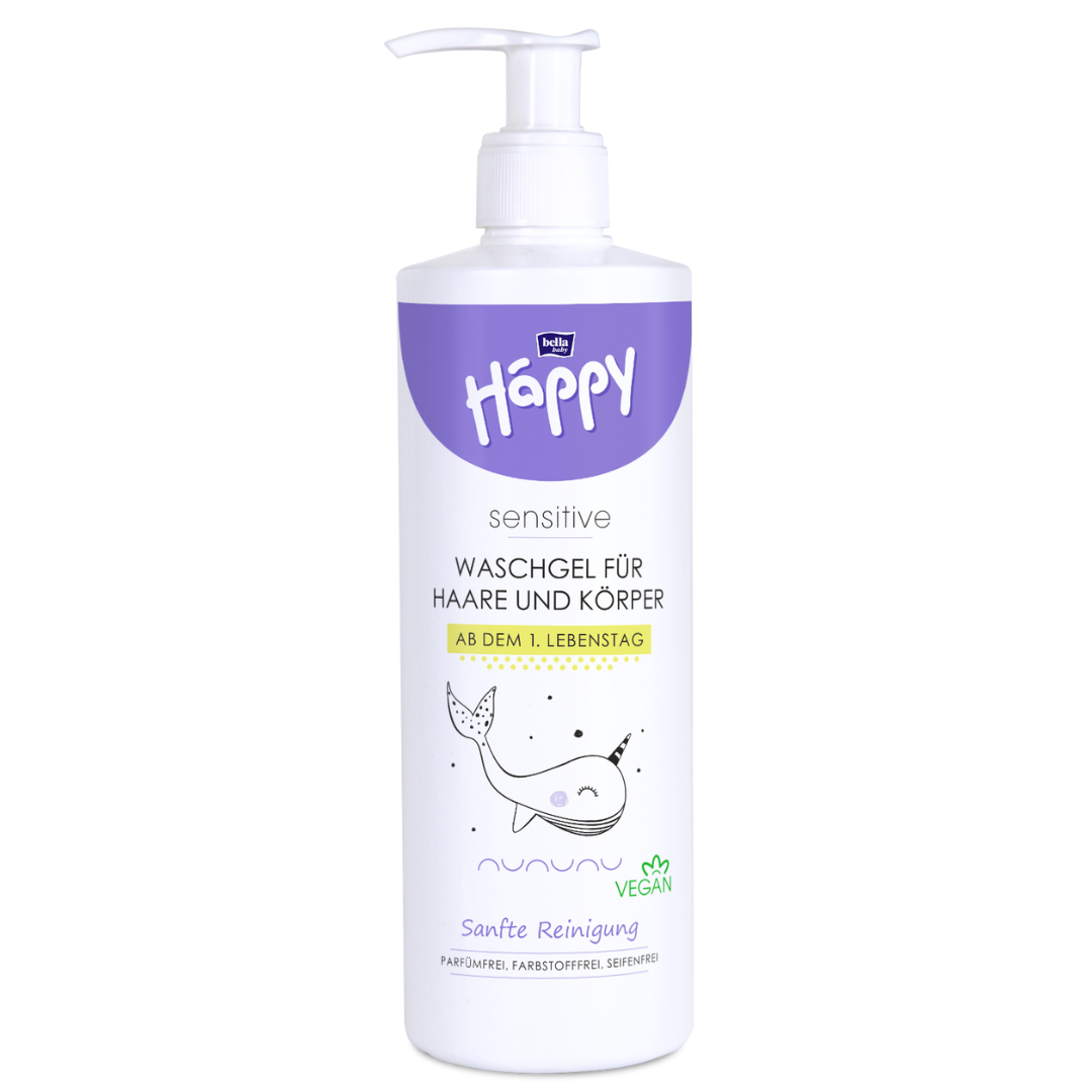 Bella Happy Sensitive Waschgel für Haut & Körper - 400 ml Flasche