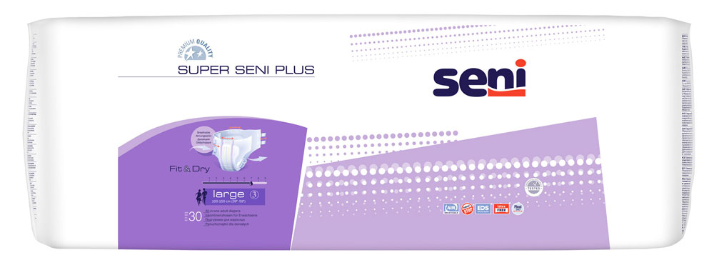 Super Seni (PLUS) - Inkontinenzwindeln - 30 Stück Pack - Large (L)