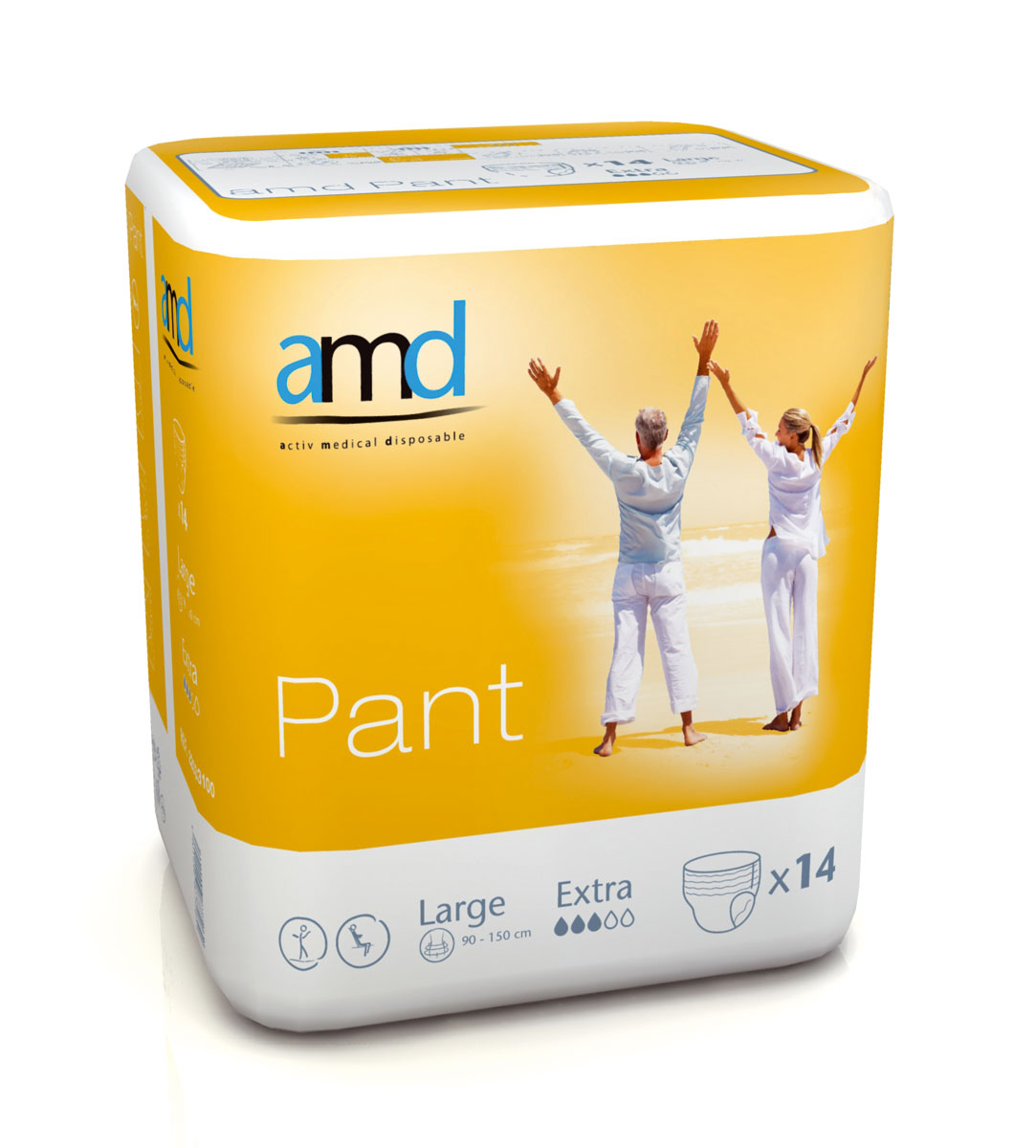 AMD Pant (EXTRA) - Inkontinenzpants - Gr. Large (L) - 14 Stück Beutel