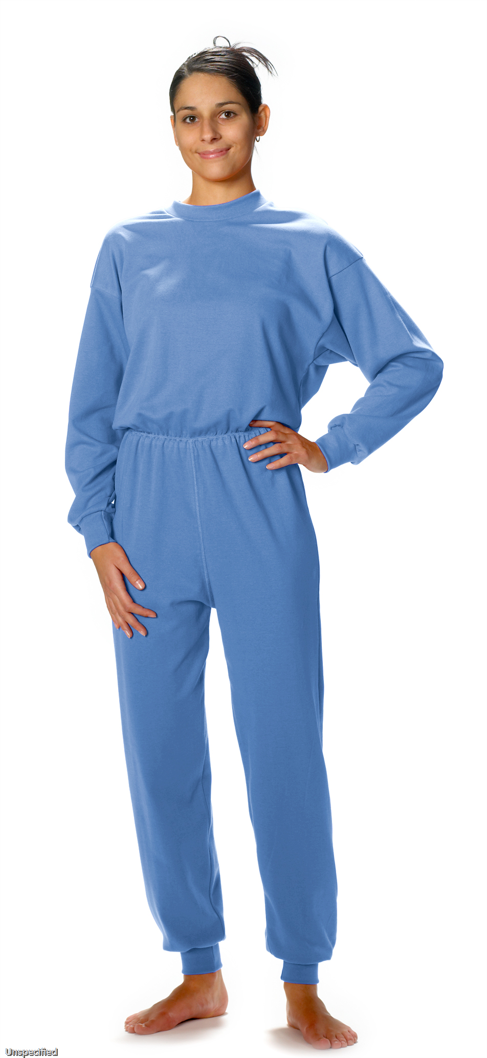 CAREWEAR Pflegeoverall 8016, lange Ausführung mit langem Arm und Bein, unisex, mit Rückenreißverschluss M fichte