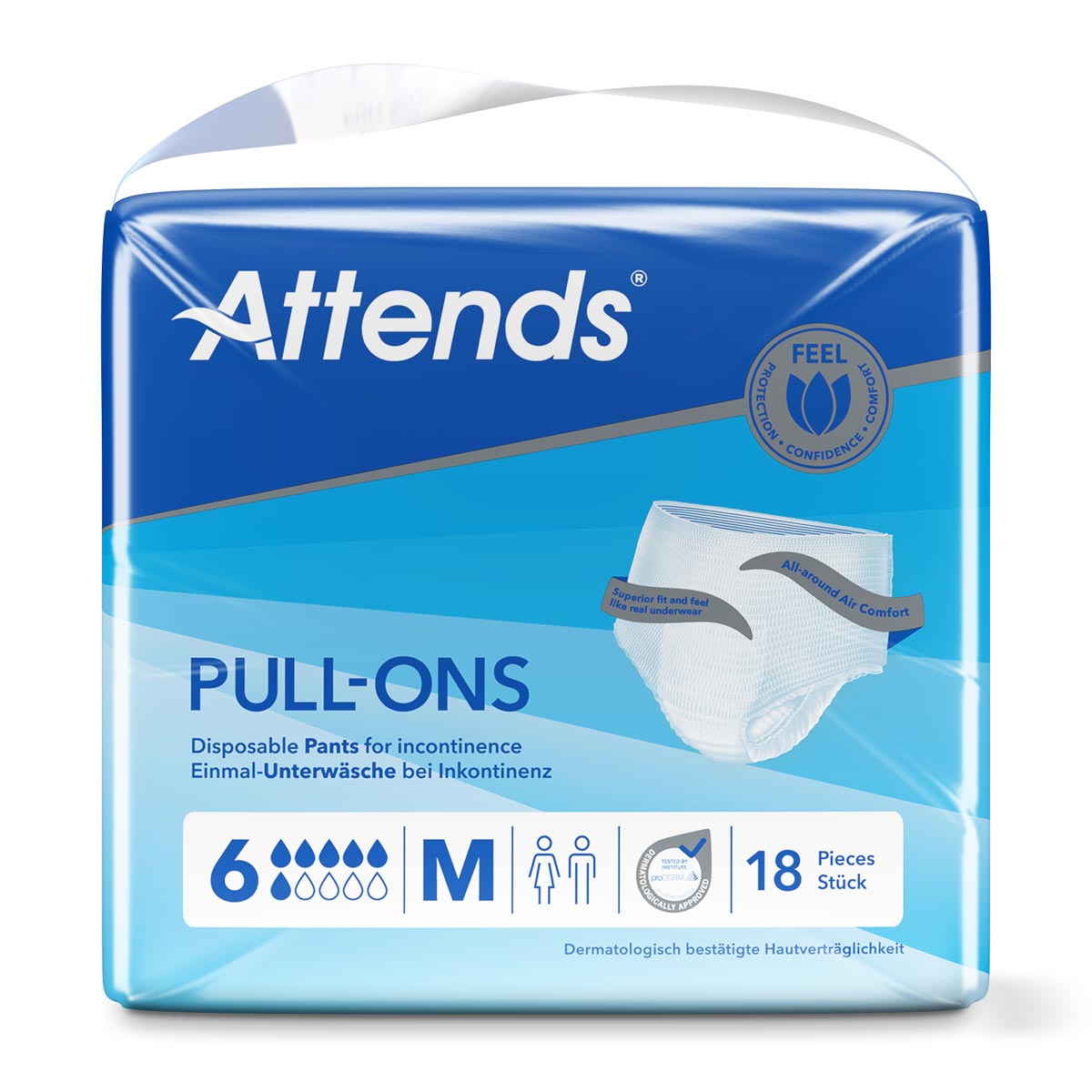 ATTENDS Pull-Ons 6 (Plus) - Inkontinenzpants - Medium - 4x18 Stück