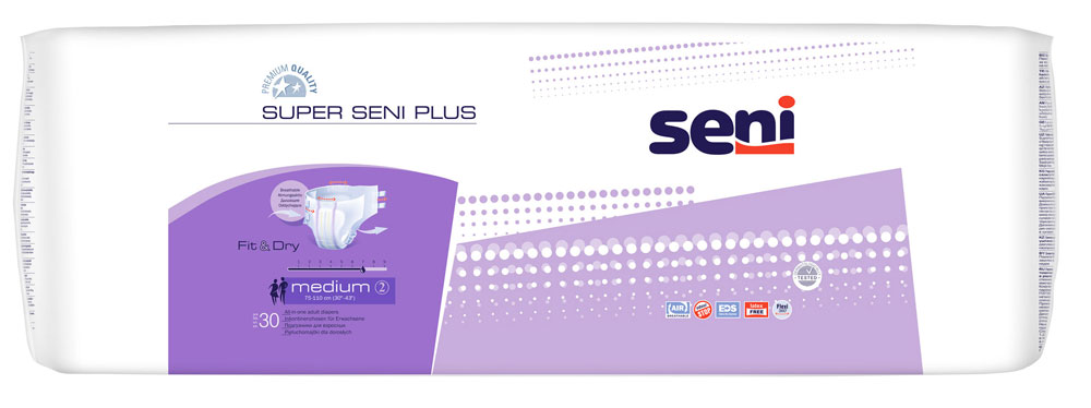 Super Seni (PLUS) - Inkontinenzwindeln - 30 Stück Pack - Medium (M)