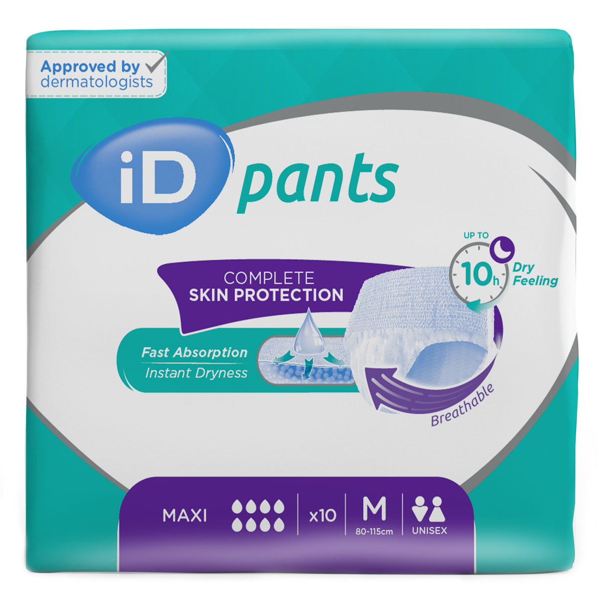 iD Pants MAXI - Inkontinenz-Pants - Gr. Medium (M) - 10 St. Packung