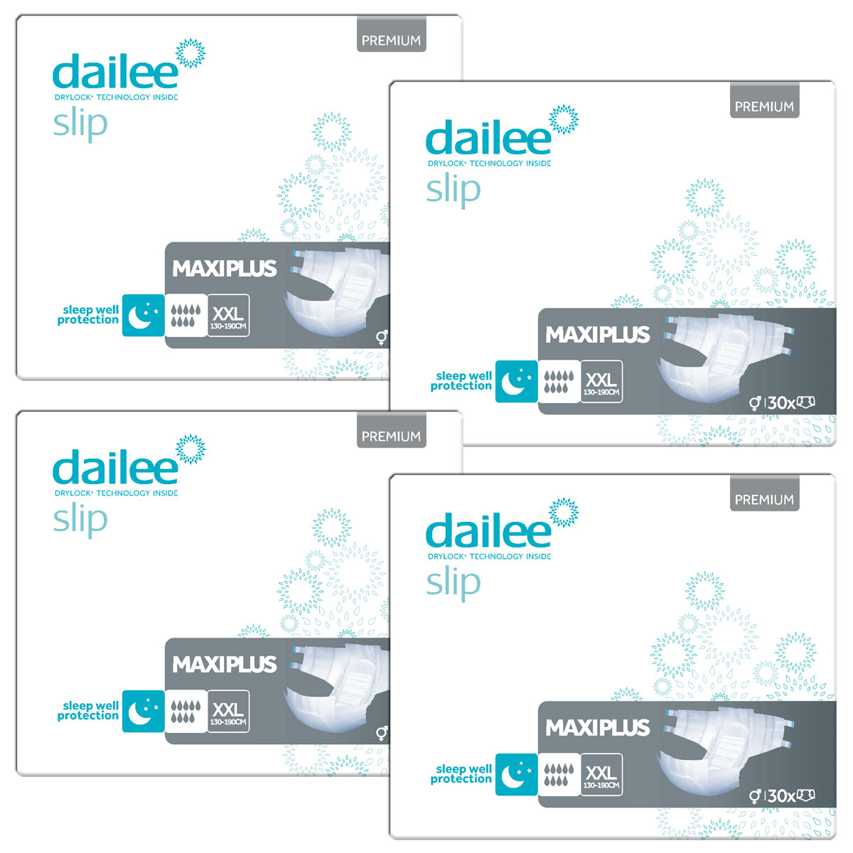 Dailee Slip Premium Maxi Plus | XX-Large (XXL) | 4x30 St. Karton