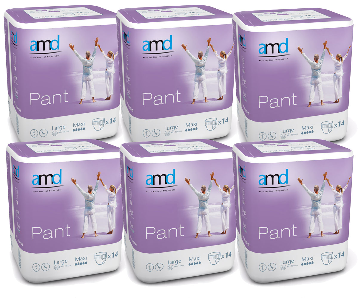 AMD Pant (MAXI) - saugstarke Inkontinenzpants - Gr. Large (L) - 6x14 St. Karton