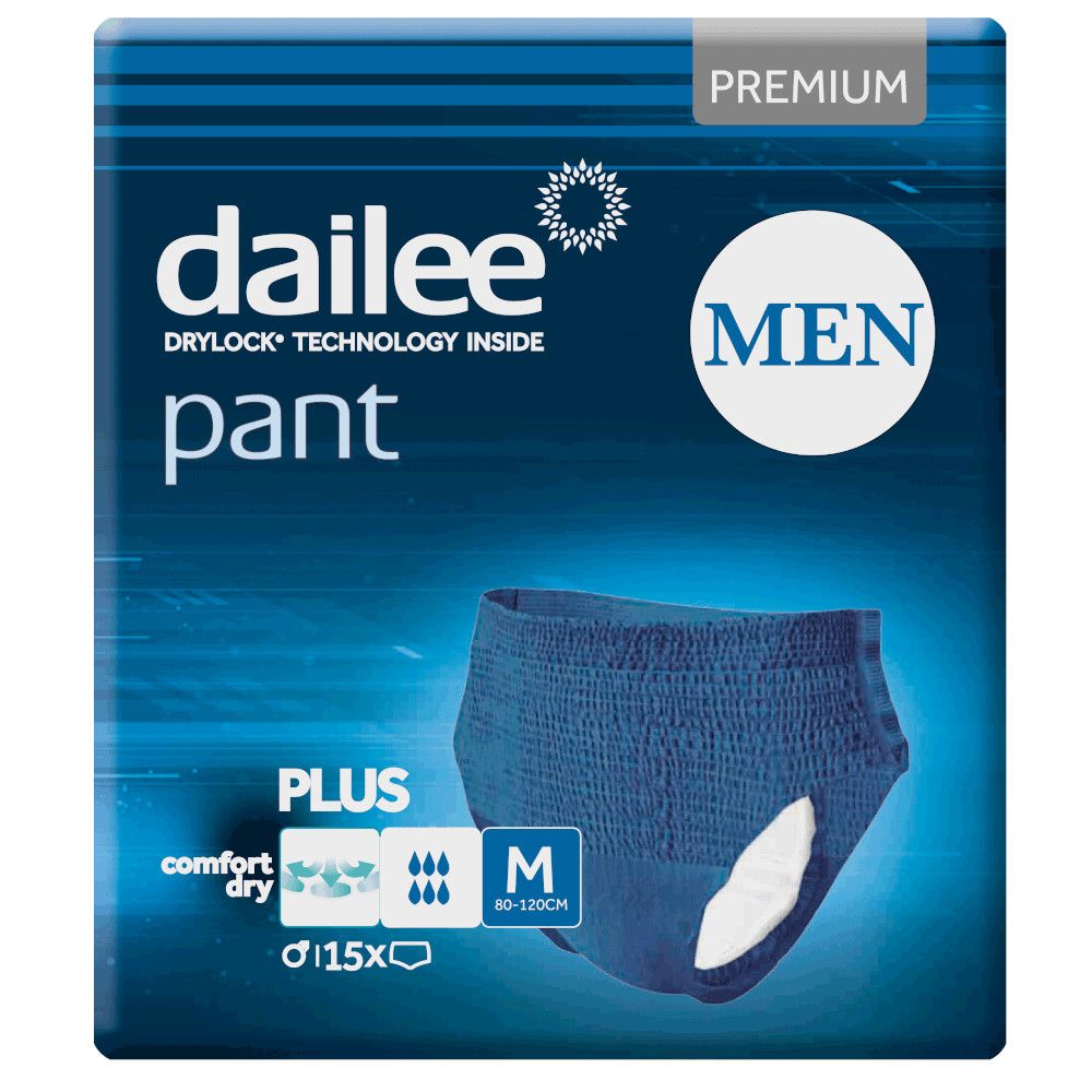 Dailee Pant Men Premium Plus - Medium (M) - 15 St. Pack Dailee Pant Men Premium Plus - Medium (M) - 15 St. Pack