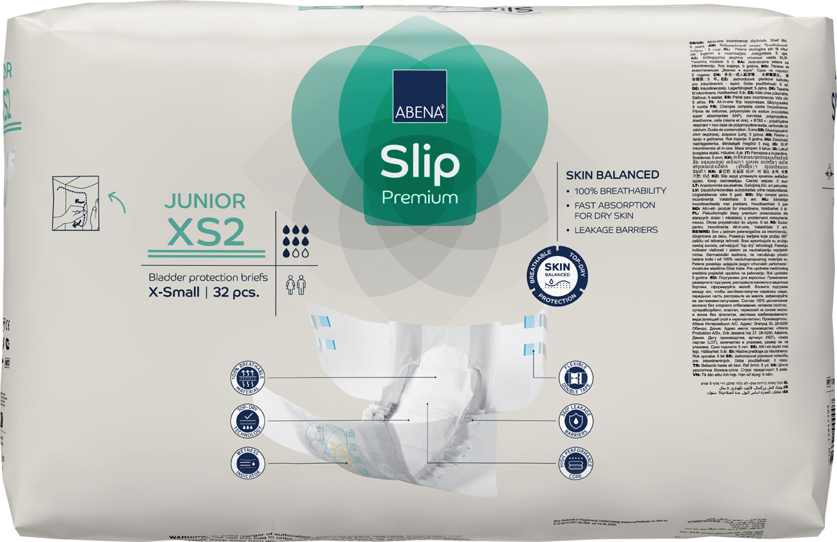 ABENA Slip Premium JUNIOR XS2 - Windeln für Kinder ab 5 Jahre, 32 Stück Pack