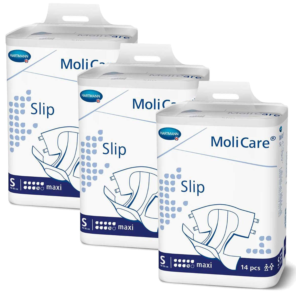 HARTMANN MoliCare® Slip (MAXI 9 Tropfen) SMALL (S) Windel mit Außenfolie - 3x14 Stück HARTMANN MoliCare® Slip (MAXI 9 Tropfen) SMALL (S) Windel mit Außenfolie - 3x14 Stück