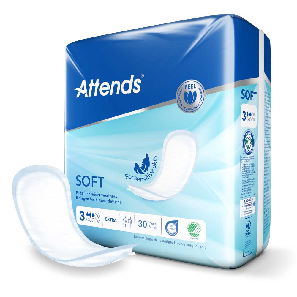 ATTENDS Soft 3 Extra - Inkontinenzeinlagen - 30 Stück