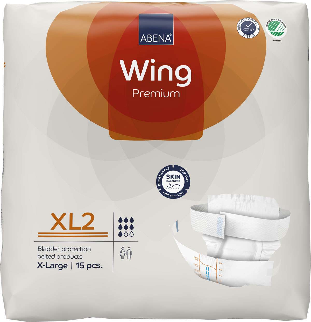ABENA WING Extra Large XL2 - Inkontinenz-Vorlage mit Gürtel - 15 Stück Einzelpack