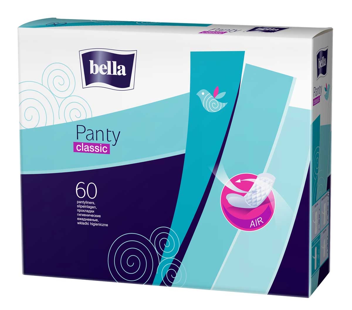 Bella Panty Slipeinlagen "Classic" (ohne Duft) - 60 Stück Packung