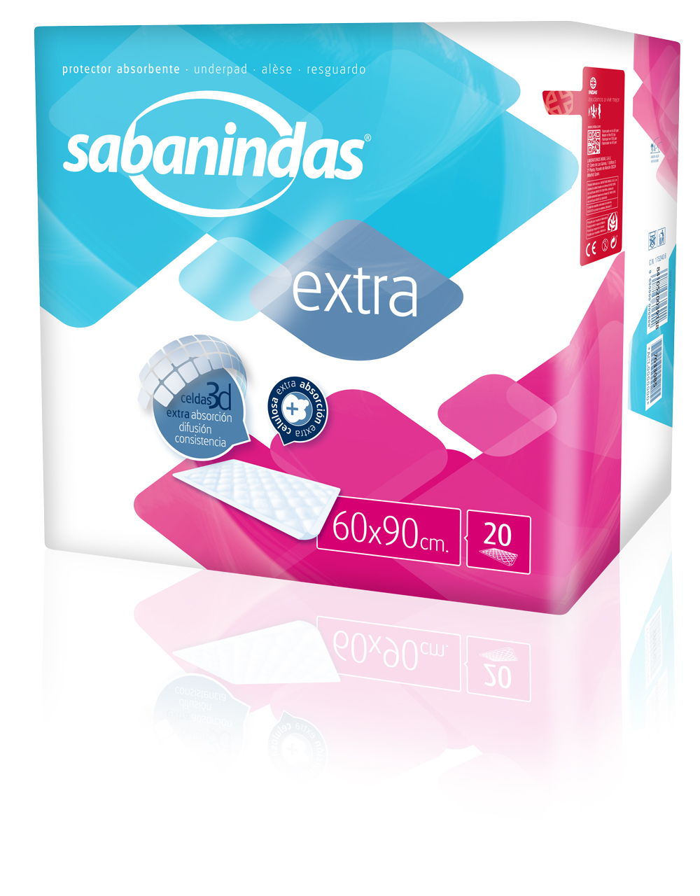 SABANINDAS - Extra - Inkontinenzunterlagen 60 x 90cm (6x20 Stück)