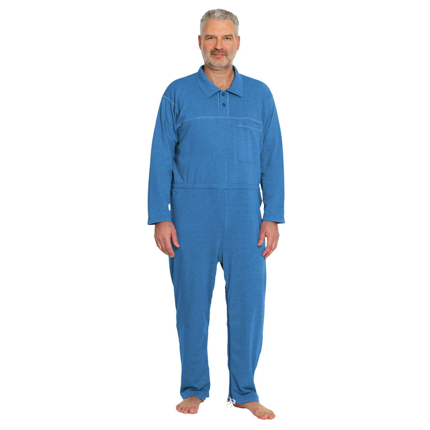 Suprima Pflegeoverall - LANG - mit Beinreißverschluss und Sicherung - 4681