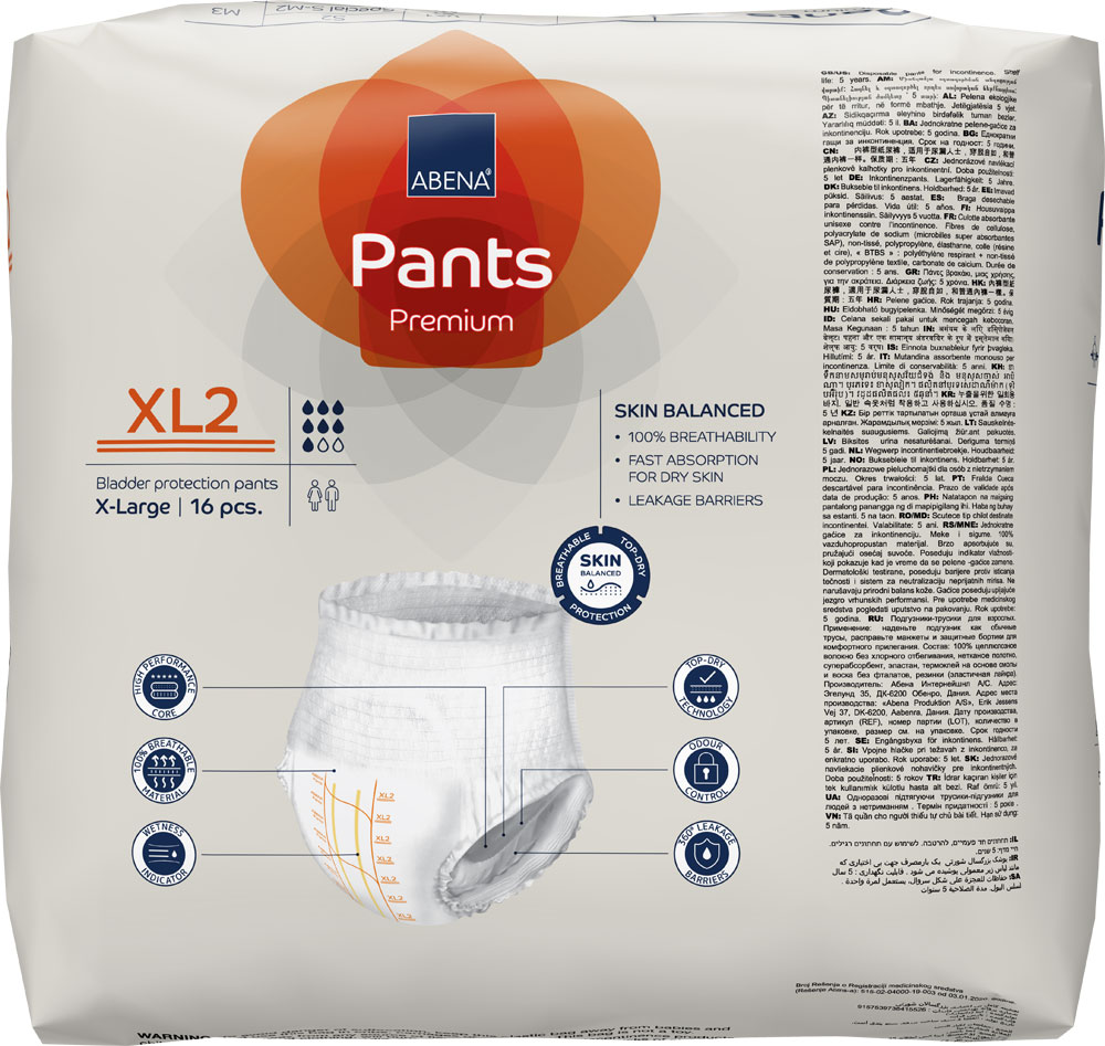 ABENA Pants Premium X-Large (XL2) Saugstärke 2 - 6x16 (96 Stück)