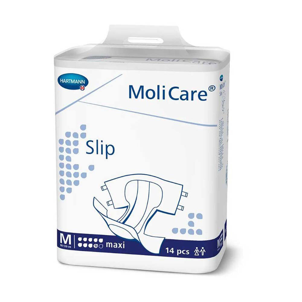HARTMANN MoliCare® Slip (MAXI 9 Tropfen) MEDIUM (M) Windel mit Außenfolie - 4x14 Stück HARTMANN MoliCare® Slip (MAXI 9 Tropfen) MEDIUM (M) Windel mit Außenfolie - 4x14 Stück