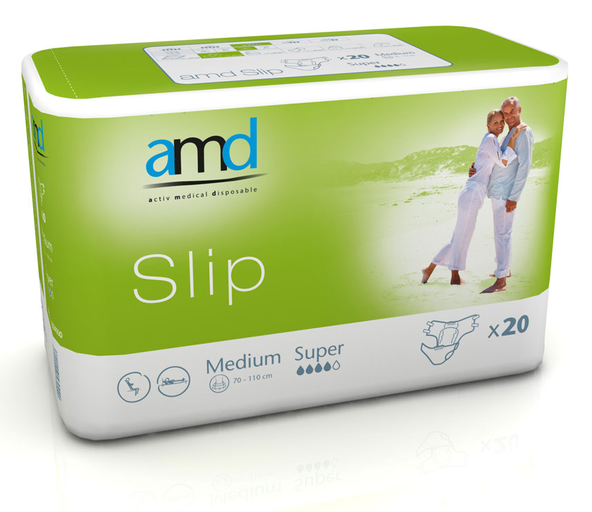 AMD SLIP - (SUPER) - Inkontinenzwindeln - Gr. Medium (M) - 4x20 St. Karton