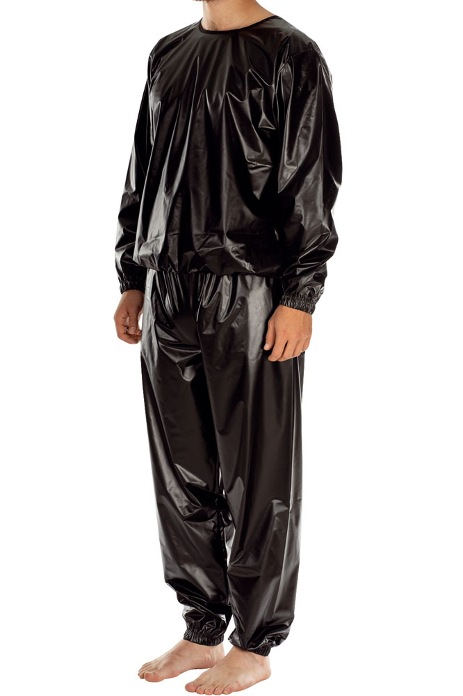 Suprima PVC-Schlafanzug, Pyjama Oberteil und Hose - No. 9612 XL mint